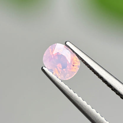 0.70 ct Natural Pinkish White Milky Sapphire Vietnam. Cushion Shape.