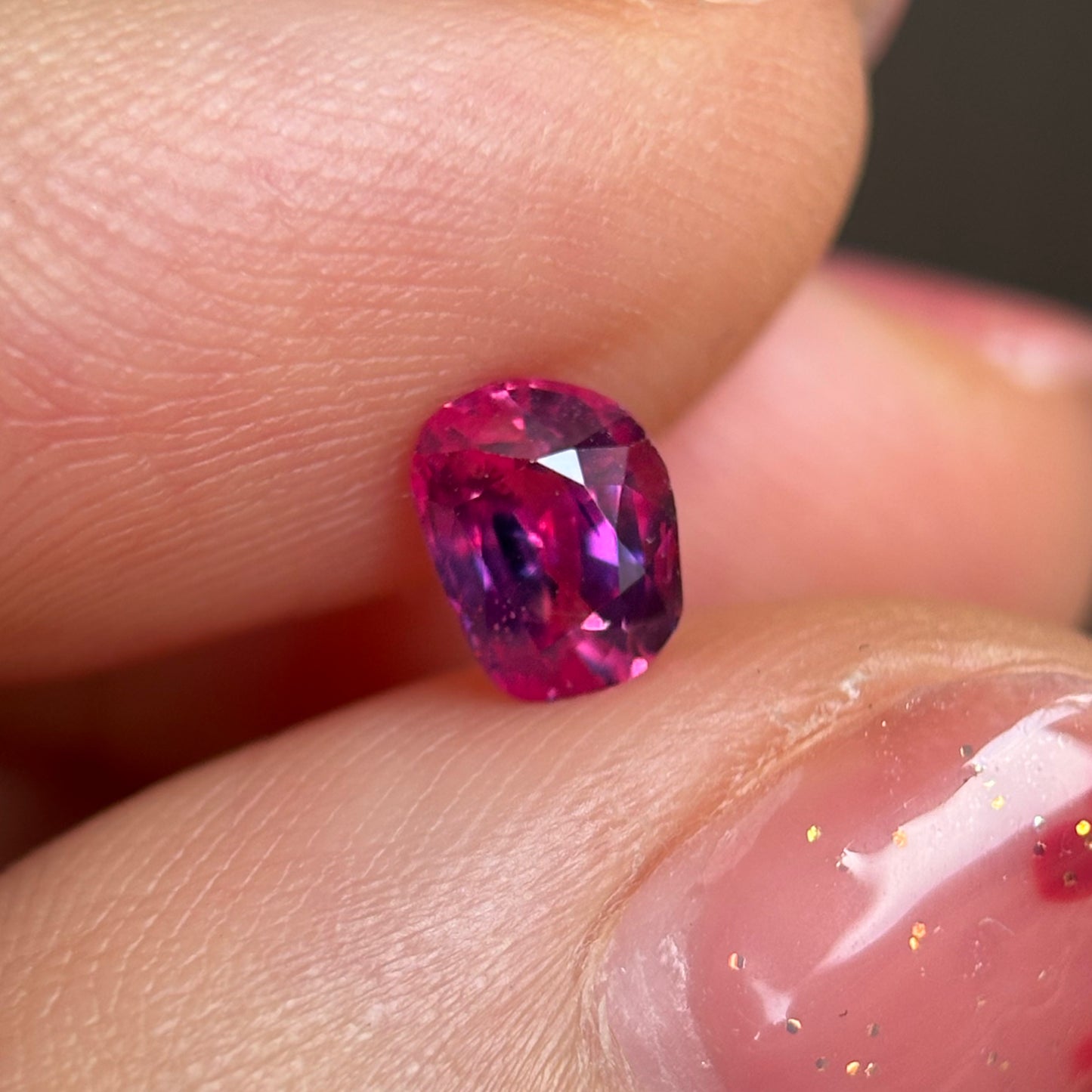 0.77ct Natural Purlish Pink Milky Sapphire Vietnam
