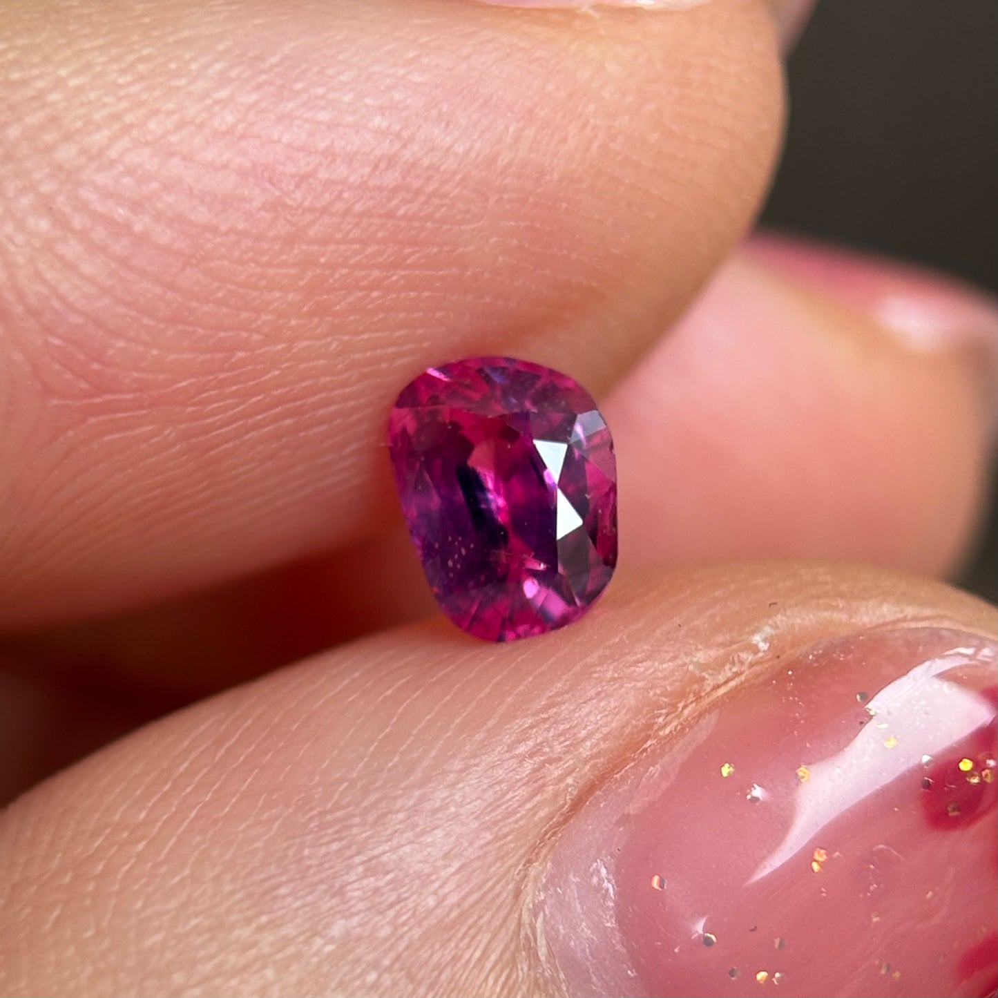 0.77ct Natural Purlish Pink Milky Sapphire Vietnam