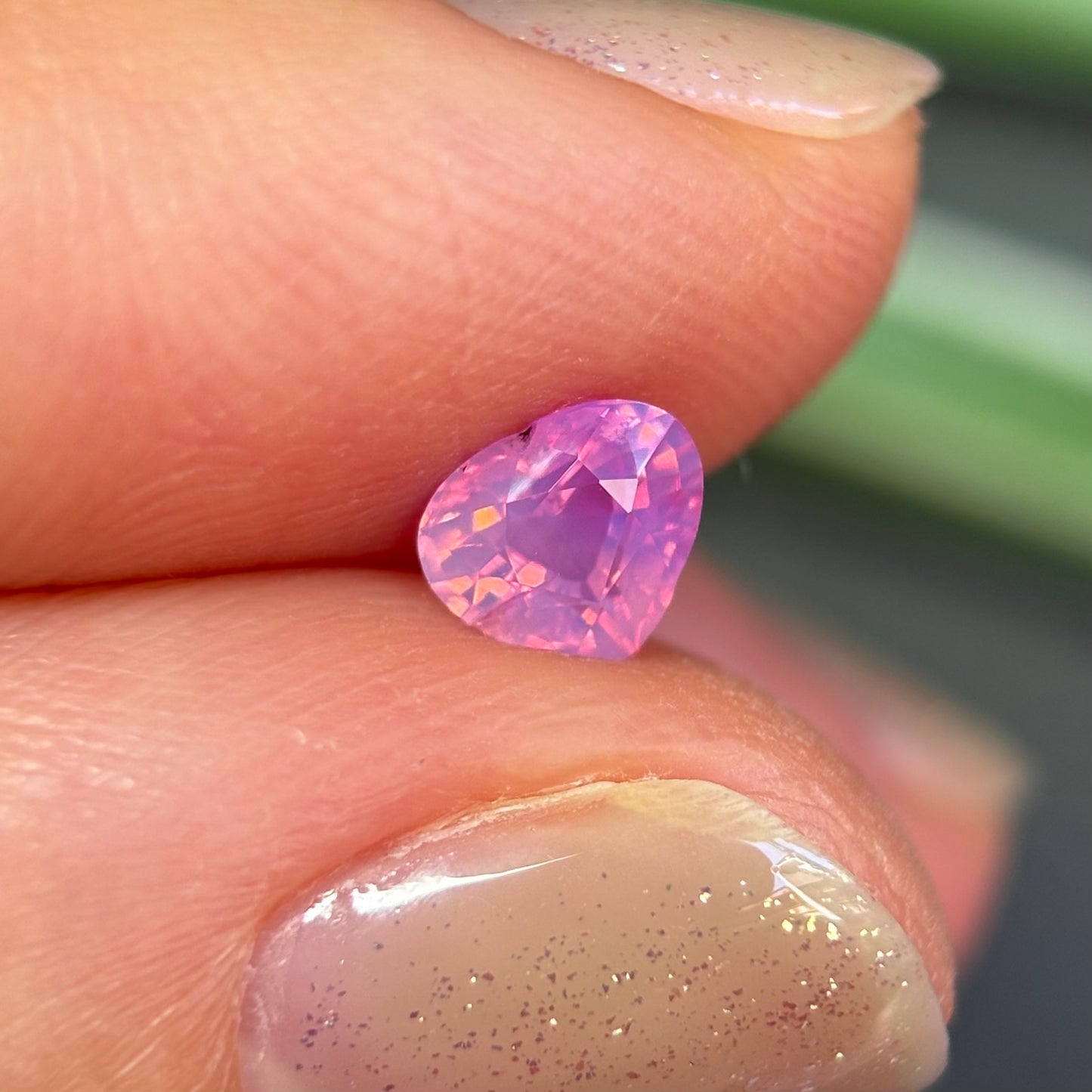 0.63ct Natural Pink Milky Sapphire Vietnam, Heart Shape, No Treatment