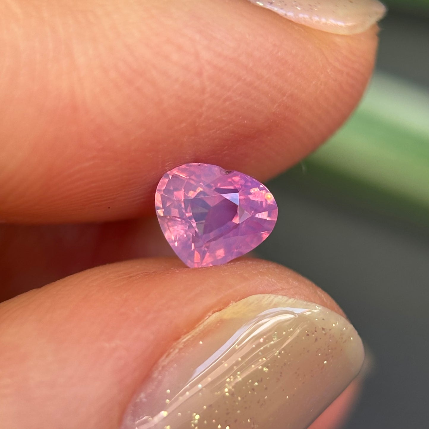 0.63ct Natural Pink Milky Sapphire Vietnam, Heart Shape, No Treatment