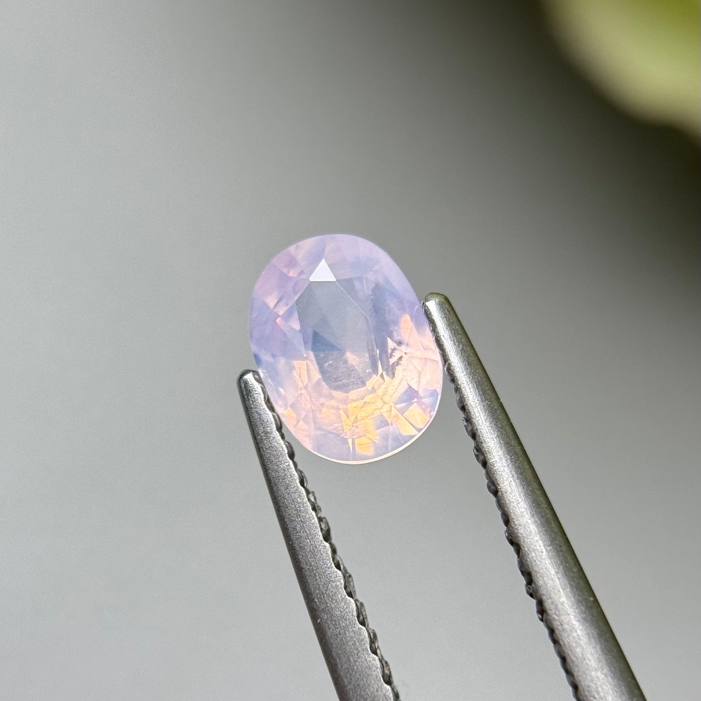 0.81 ct Natural White Milky Sapphire Vietnam.