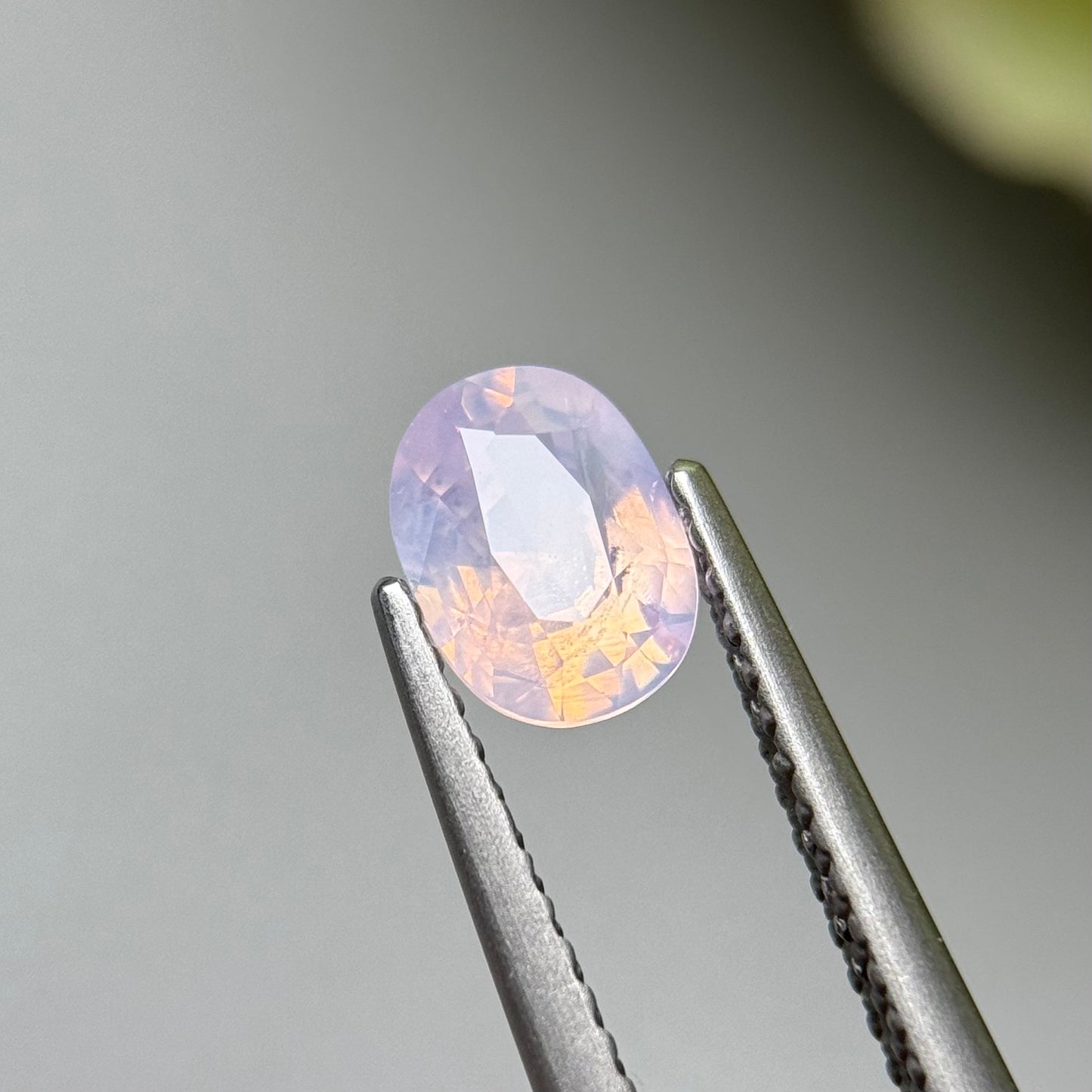 0.81 ct Natural White Milky Sapphire Vietnam.