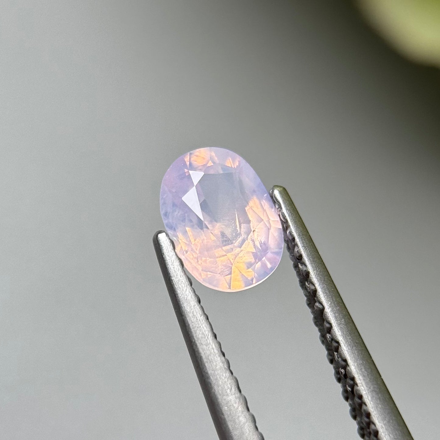 0.81 ct Natural White Milky Sapphire Vietnam.