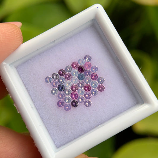 1.17ct/40Pcs Natural Milky Sapphire Vietnam, Size 1.8mm, Round Shape, No Treatment