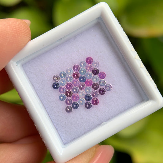 1.18ct/41Pcs Natural Milky Sapphire Vietnam, Size 1.8mm, Round Shape, No Treatment