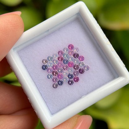 1.18ct/41Pcs Natural Milky Sapphire Vietnam, Size 1.8mm, Round Shape, No Treatment