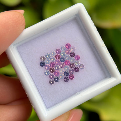 1.18ct/41Pcs Natural Milky Sapphire Vietnam, Size 1.8mm, Round Shape, No Treatment