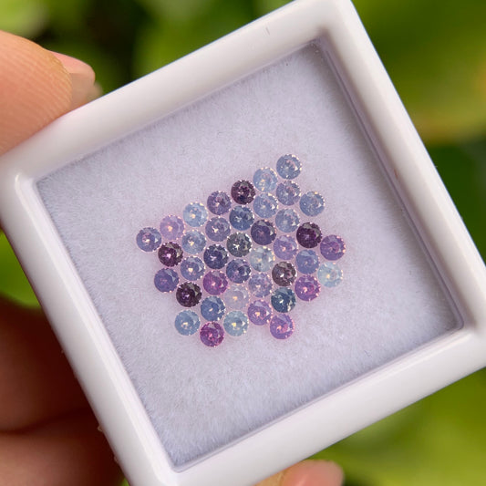 1.17ct/40Pcs Natural Milky Sapphire Vietnam, Size 1.8mm, Round Shape, No Treatment