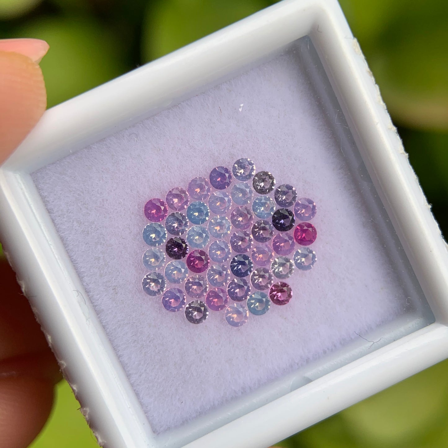 1.18ct/42Pcs Natural Milky Sapphire Vietnam, Size 1.8mm, Round Shape, No Treatment