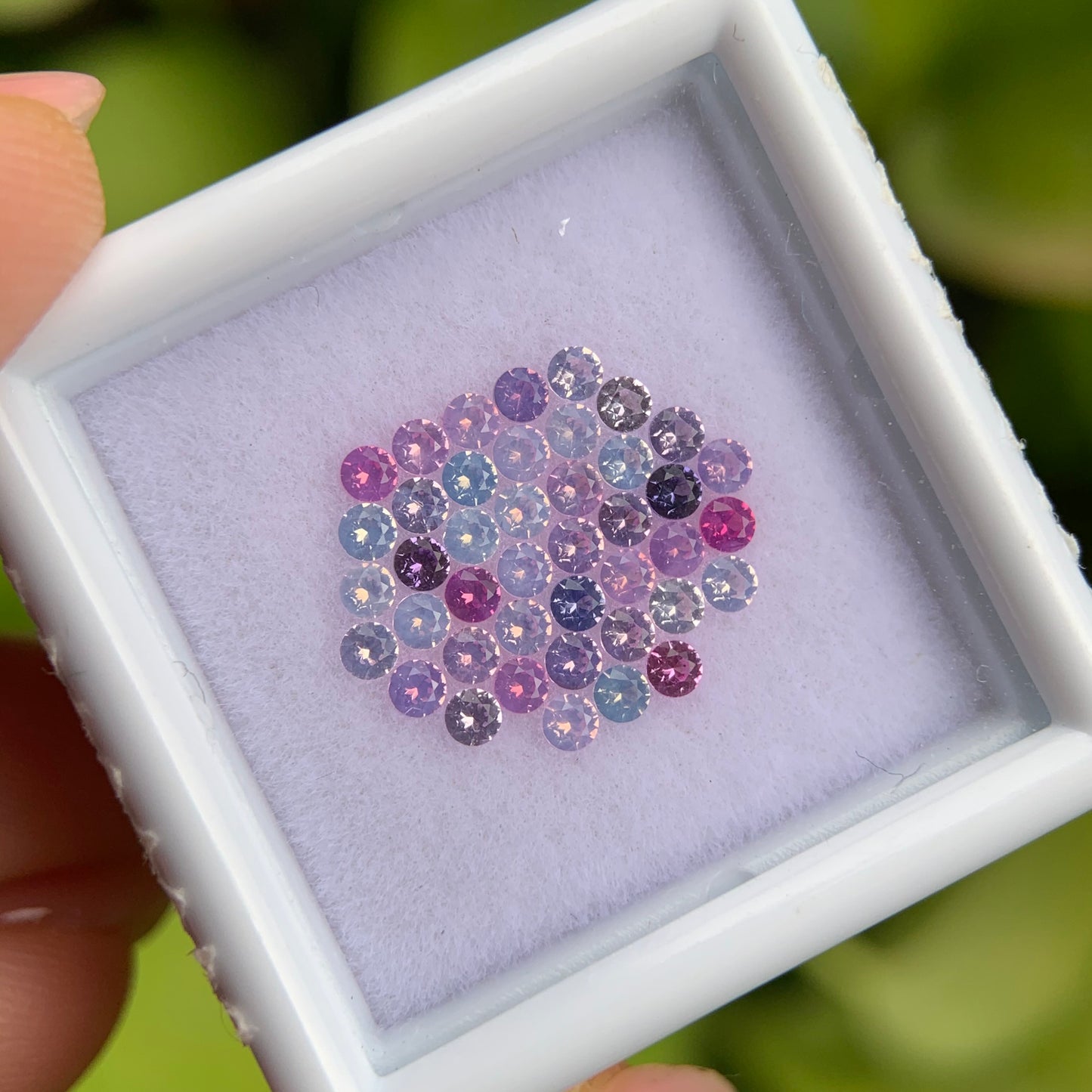 1.18ct/42Pcs Natural Milky Sapphire Vietnam, Size 1.8mm, Round Shape, No Treatment