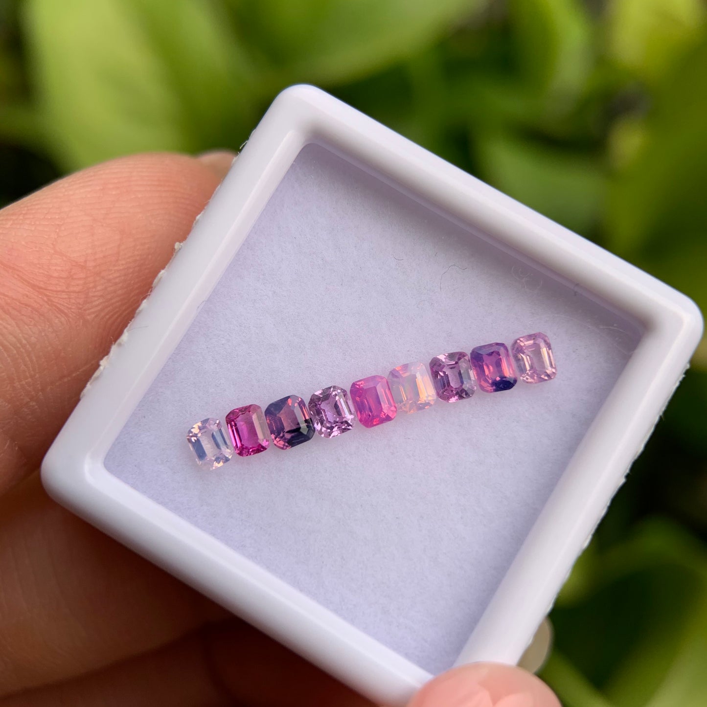 1.04ct/9Pcs Natural Milky Sapphire Vietnam, Size 2.9mm, Emerald Cut, No Treatment