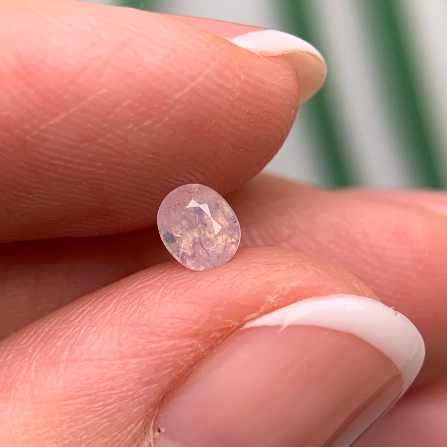 0.49ct Natural Milky Orangish White Sapphire Vietnam