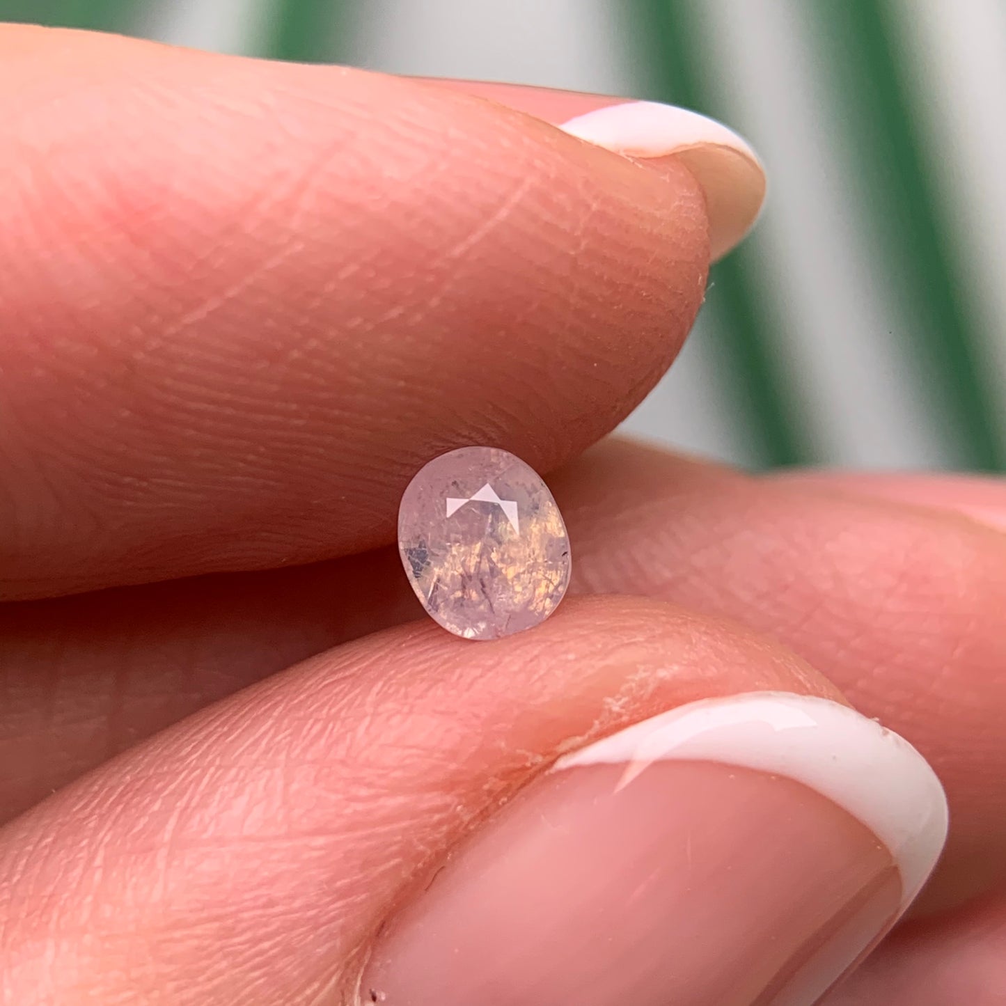 0.49ct Natural Milky Orangish White Sapphire Vietnam