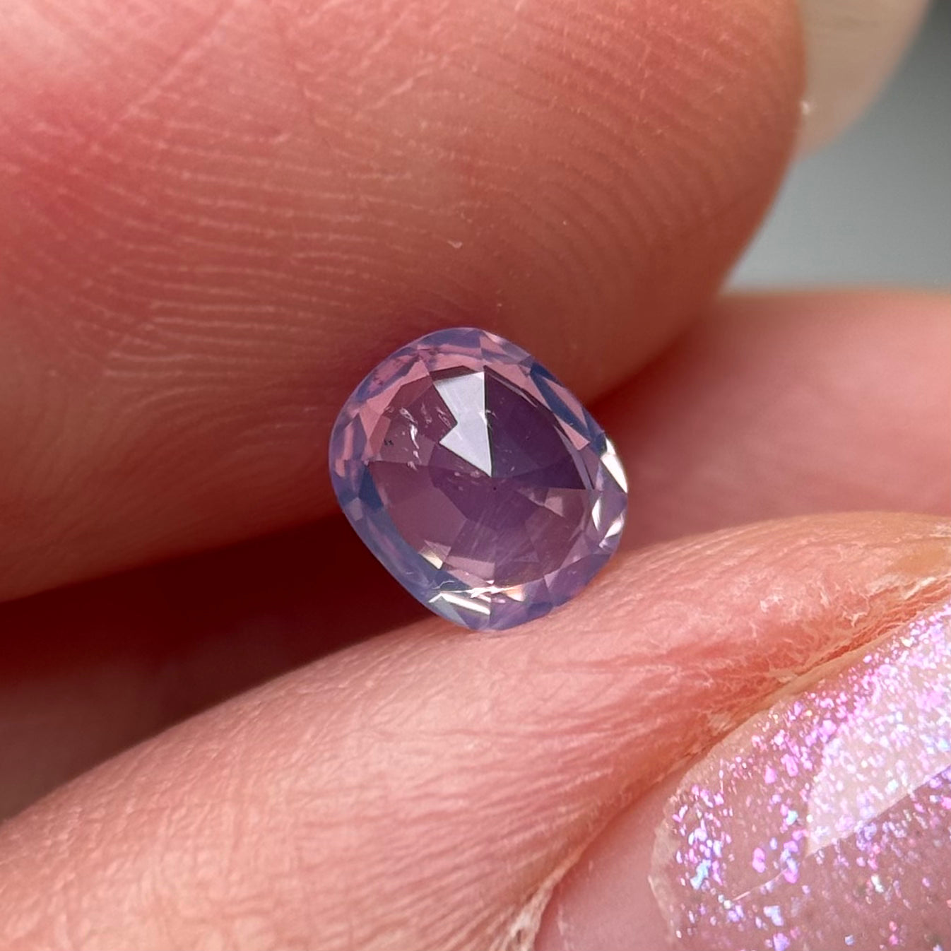 0.71ct Natural Pinkish White Milky Sapphire Vietnam