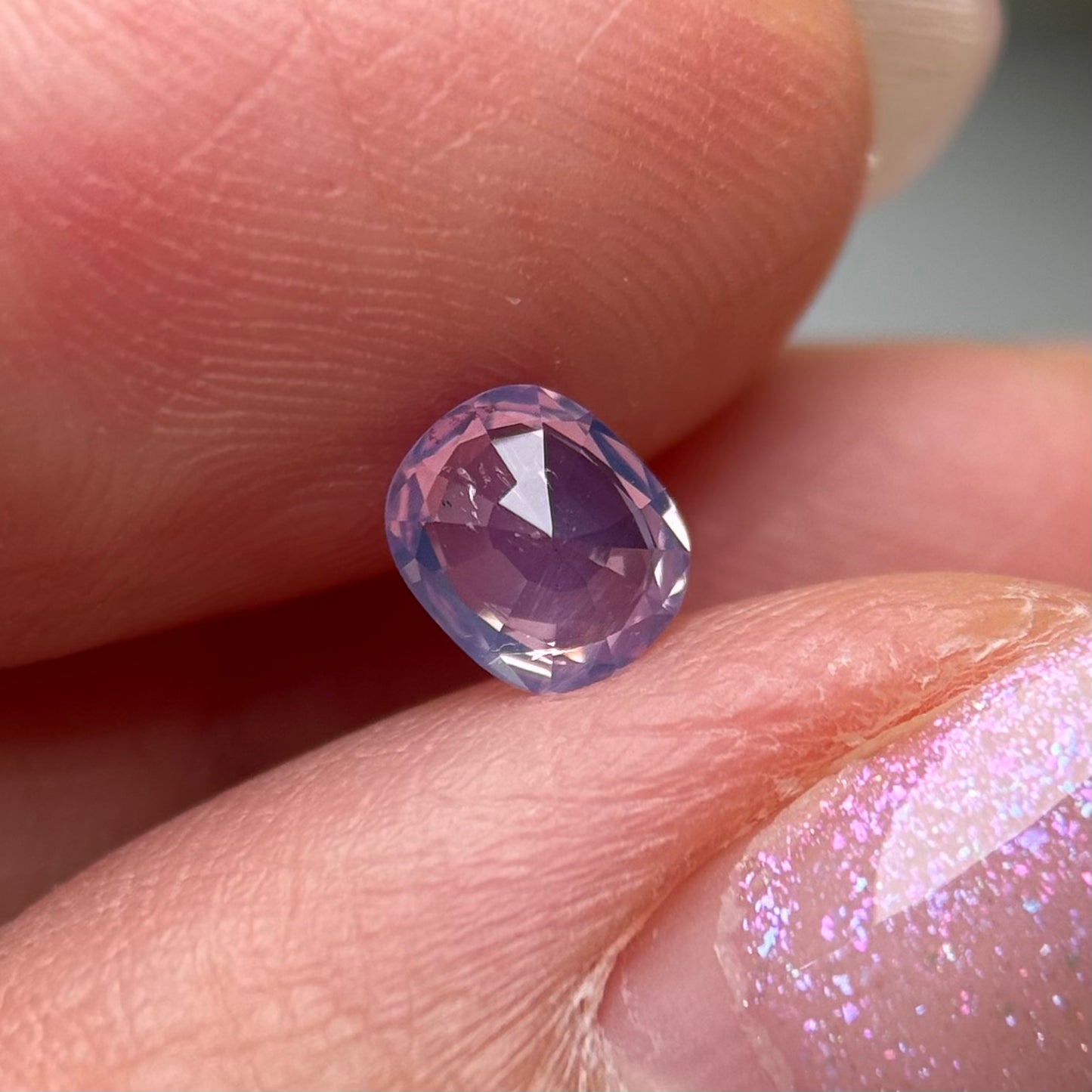 0.71ct Natural Pinkish White Milky Sapphire Vietnam