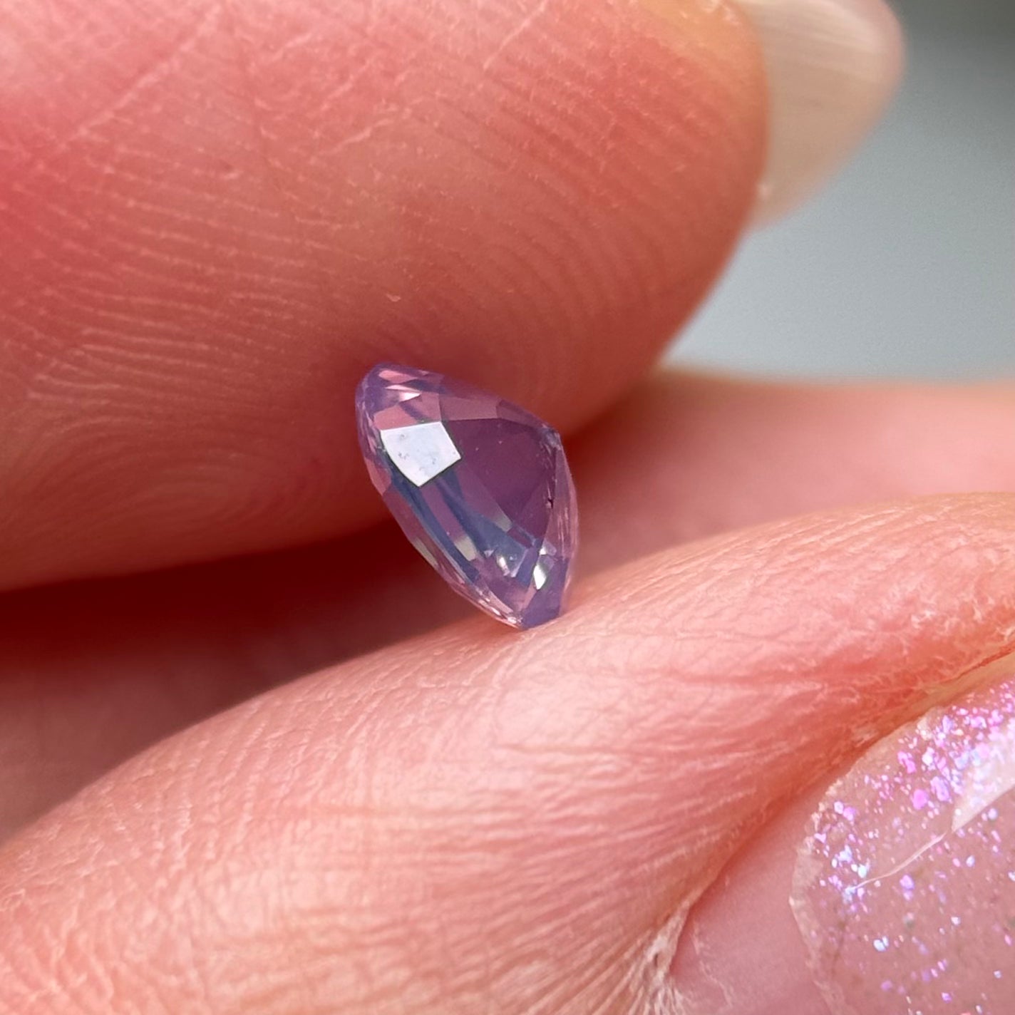 0.71ct Natural Pinkish White Milky Sapphire Vietnam