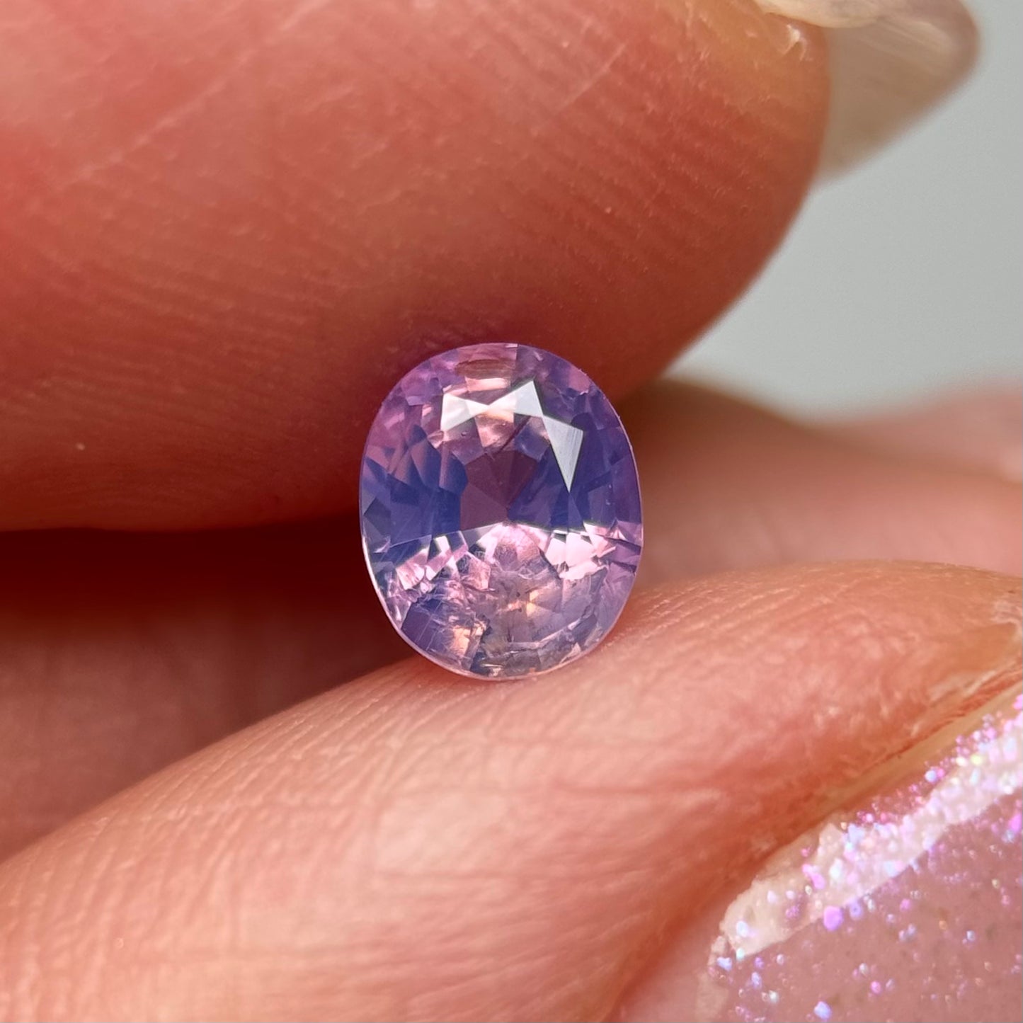 0.68ct Natural Pinkish Purple Milky Sapphire Vietnam