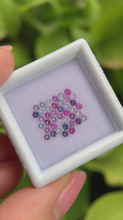 1.18ct/41Pcs Natural Milky Sapphire Vietnam, Size 1.8mm, Round Shape, No Treatment