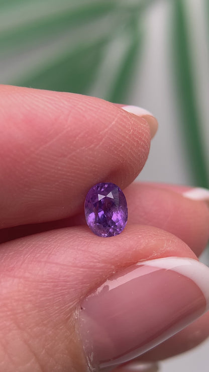 0.70ct Natural Purple Milky Sapphire Vietnam
