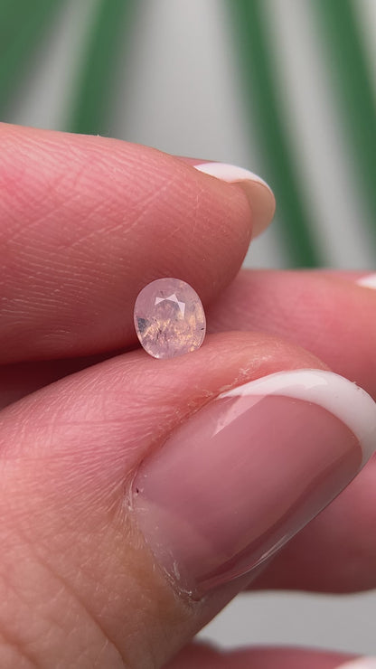 0.49ct Natural Milky Orangish White Sapphire Vietnam