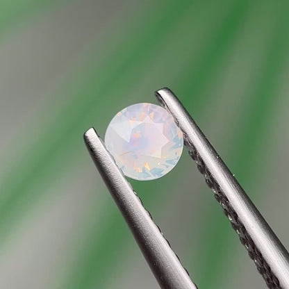 0.37ct Natural Milky Bluish White Sapphire Vietnam