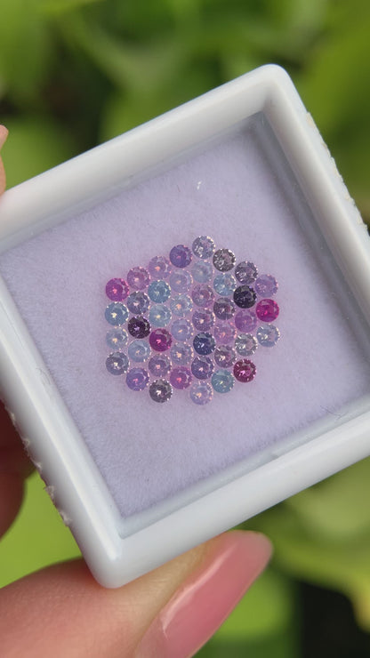 1.18ct/42Pcs Natural Milky Sapphire Vietnam, Size 1.8mm, Round Shape, No Treatment