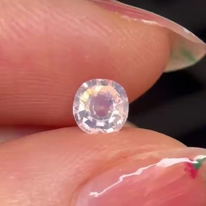 0.48ct Natural Milky Pinkish White Sapphire Vietnam
