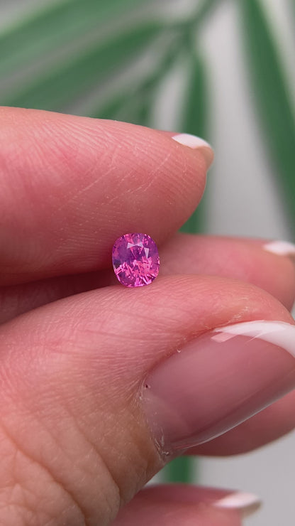 0.41ct Natural Milky Pinkish Purple Sapphire Vietnam