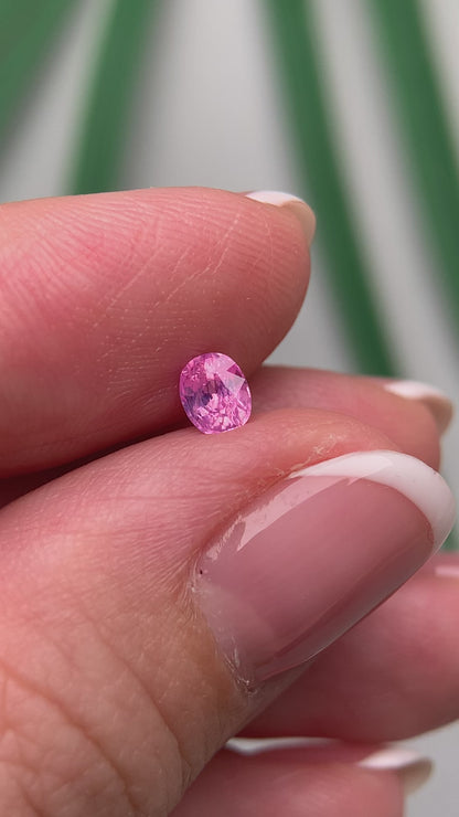 0.37ct Natural Milky Lite Pink Sapphire Vietnam