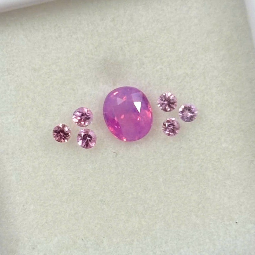 0.39ct Natural Pink Milky Sapphire Vietnam in 14K setting ring