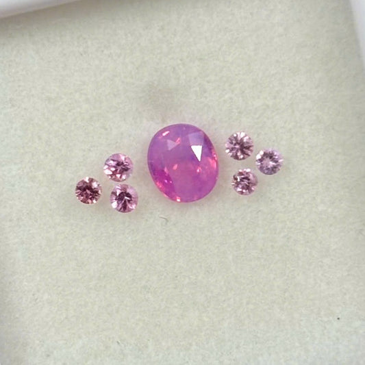 0.39ct Natural Pink Milky Sapphire Vietnam in 14K setting ring